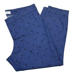 Old Navy Pixie Cropped Pants Blue Black Polka Dot Size 16 Plus